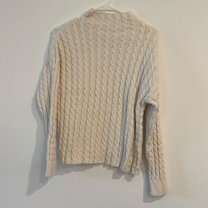 Philosophy Cream Mock Neck Sweater
